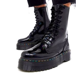 •NEW!• Dr Martens Rainbow Black Platforms